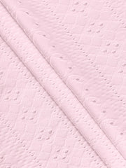 Eyelet Button-Front Flutter Sleeve Top