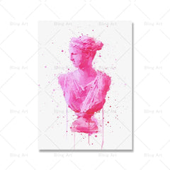 Fashion Lips and Champagne Canvas: Pink Pineapple, Golden Balloon Dog Wall Art for Dorm and Living Room Decor Picture 4 / A4 21x30cm no frame