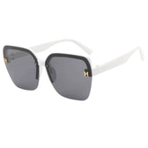 Fashion Square Sunglasses Transparent Gray / Resin