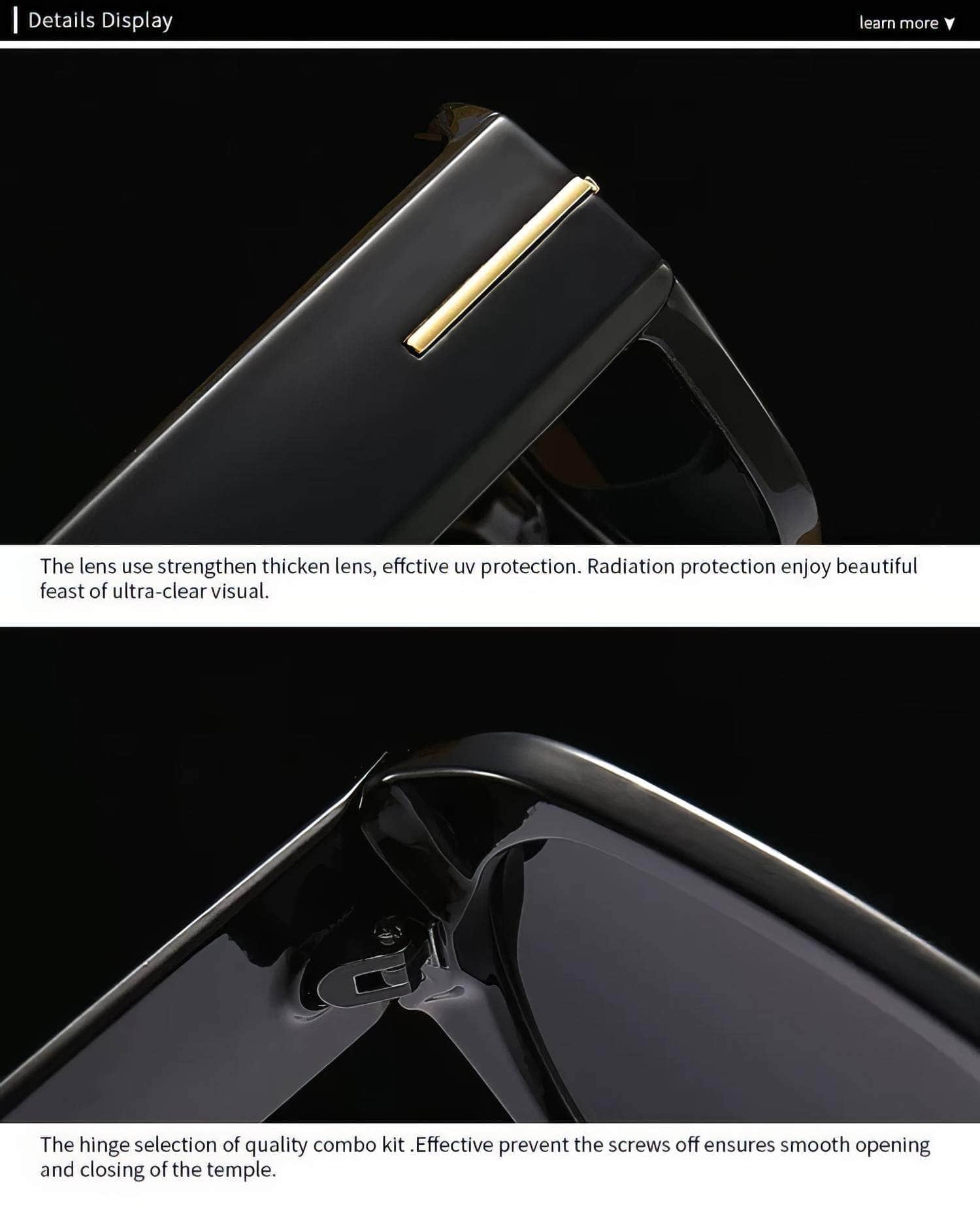 Fashion Square T-Frame Sunglasses