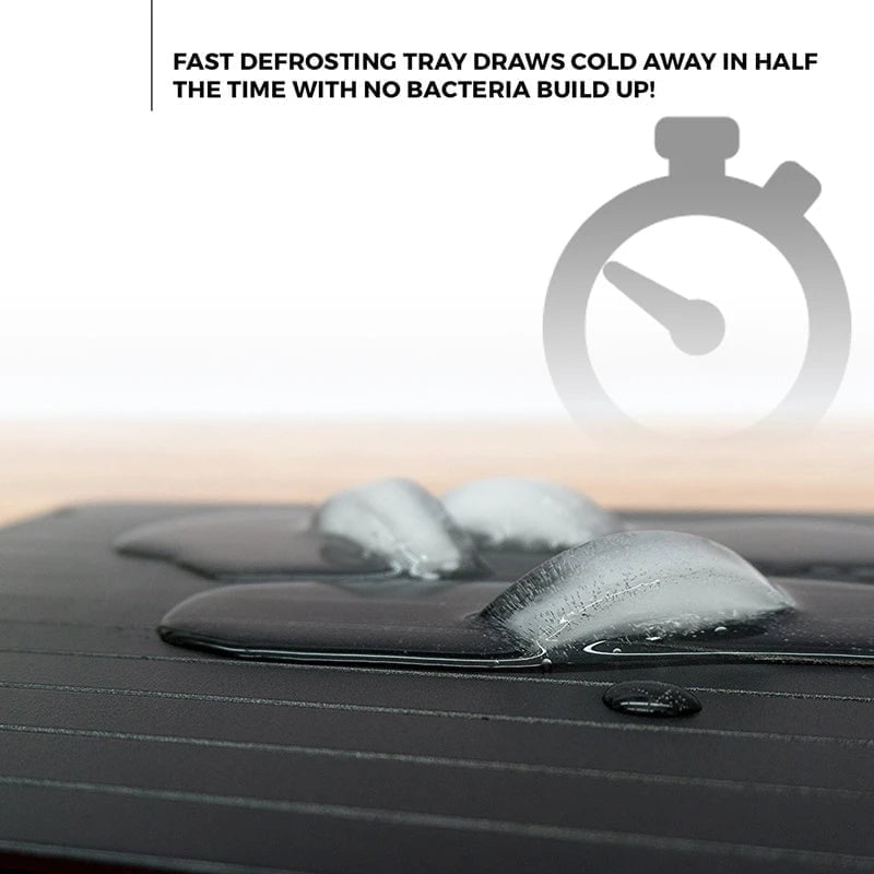 Fast Defrosting Tray - Aluminium Alloy Thaw Food Defrosting Tray, Frozen Meat Fish Food Tray with Brush, Meat Tools