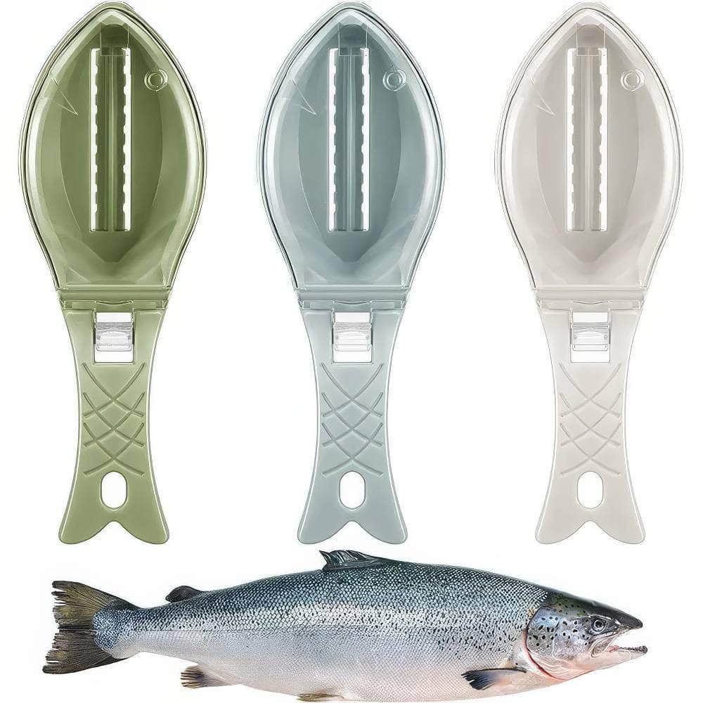 Fish scaler: fast, no mess fish descaler tool, scraper, skin brush