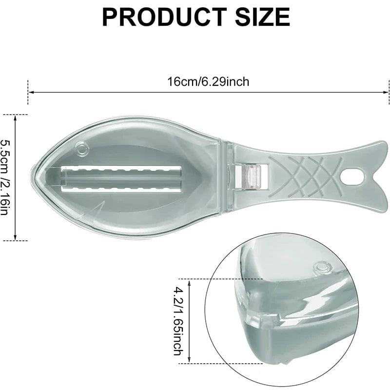 Fish scaler: fast, no mess fish descaler tool, scraper, skin brush