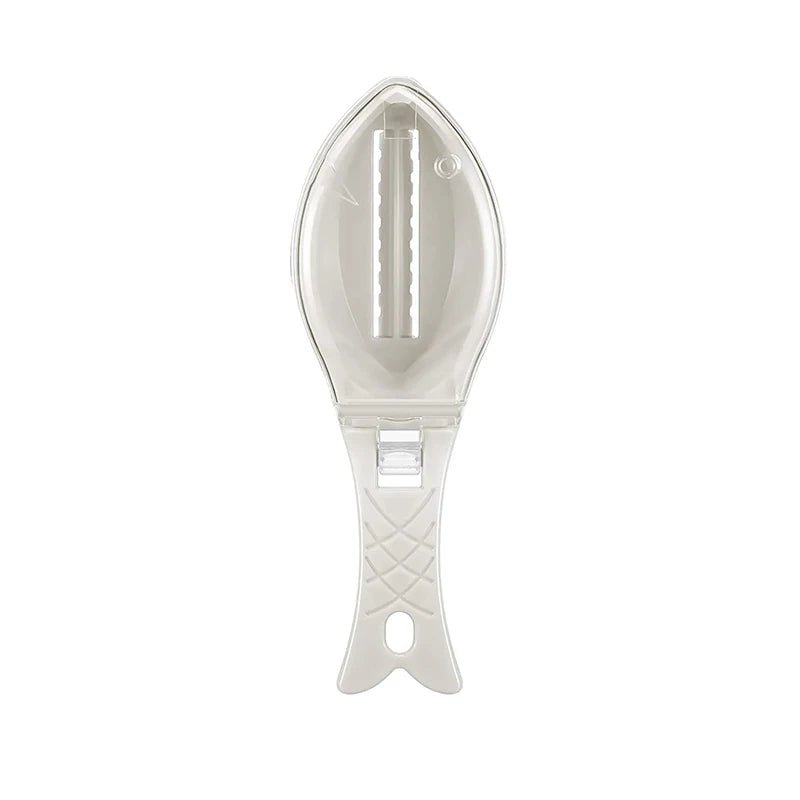 Fish scaler: fast, no mess fish descaler tool, scraper, skin brush WHITE