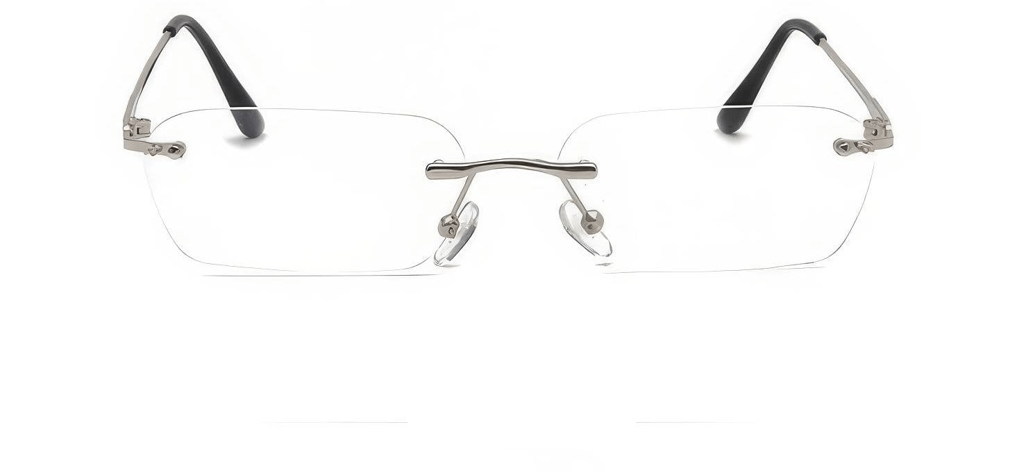Flat Top Square Sunglasses White/Silver / Resin
