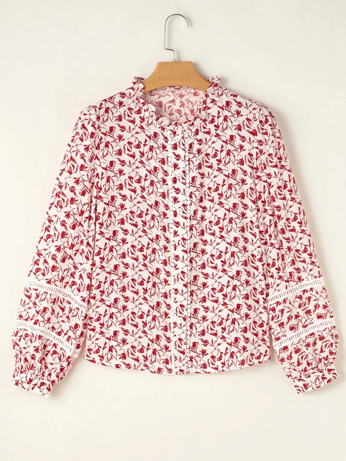 Floral Button Down Long Sleeve Shirt