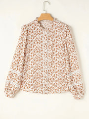 Floral Button Down Long Sleeve Shirt
