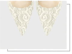 Floral Lace Pointy Toe High Heels Pumps