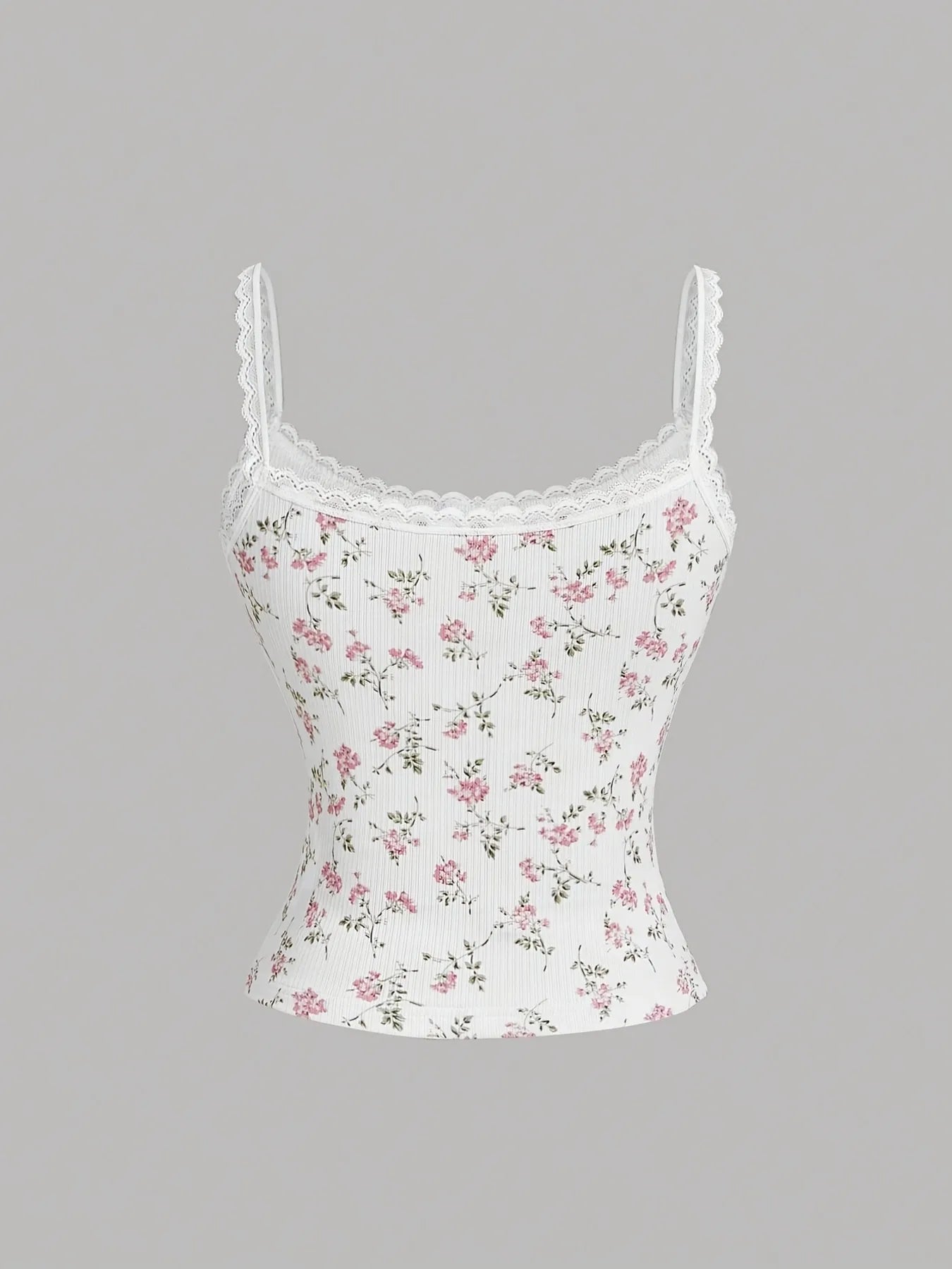 Floral Lace Trim Cami