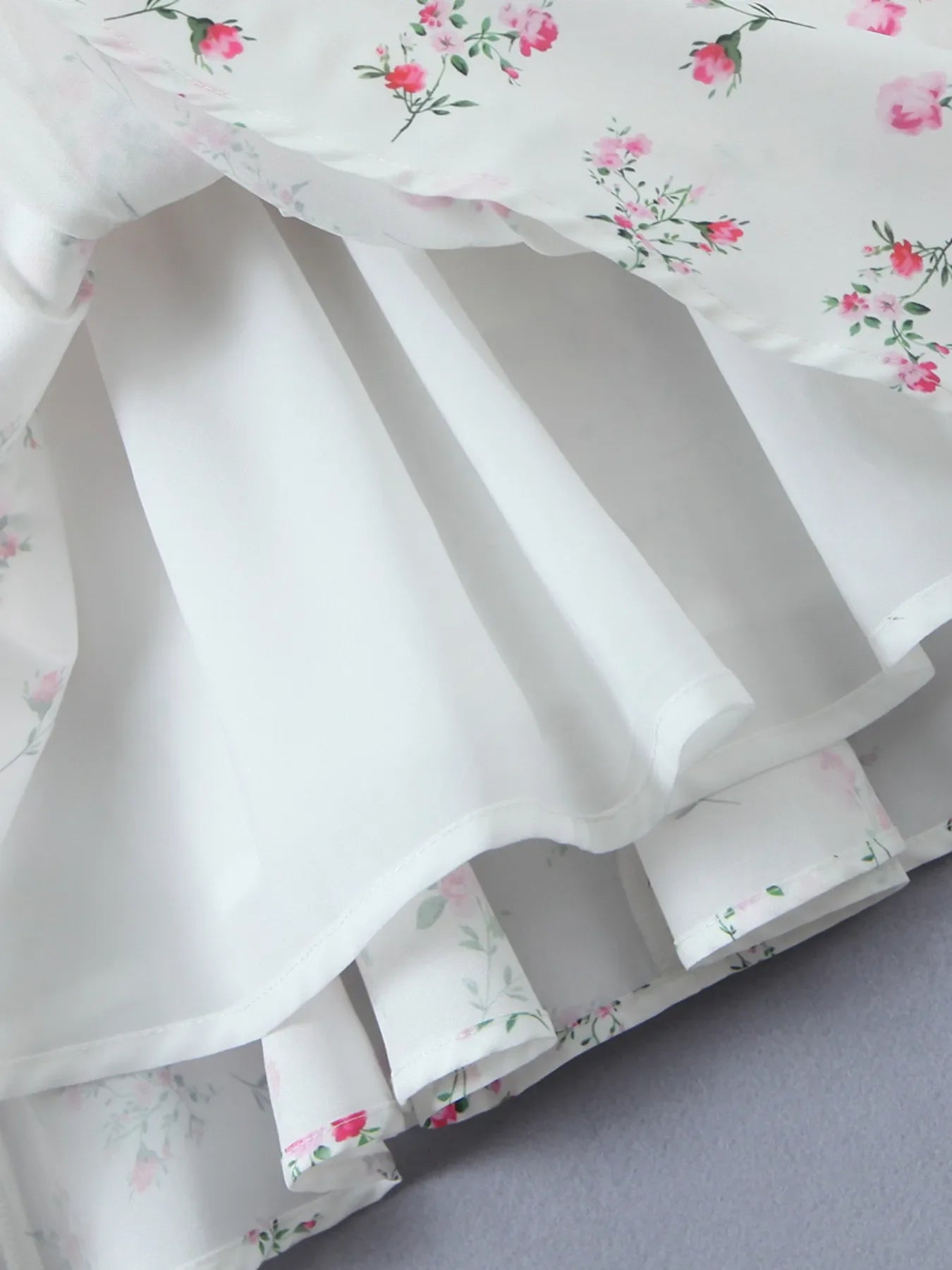 Floral Layered Cami Dress with Ruffle Details