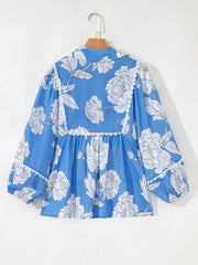 Floral Print Babydoll Blouse