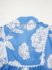 Floral Print Babydoll Blouse