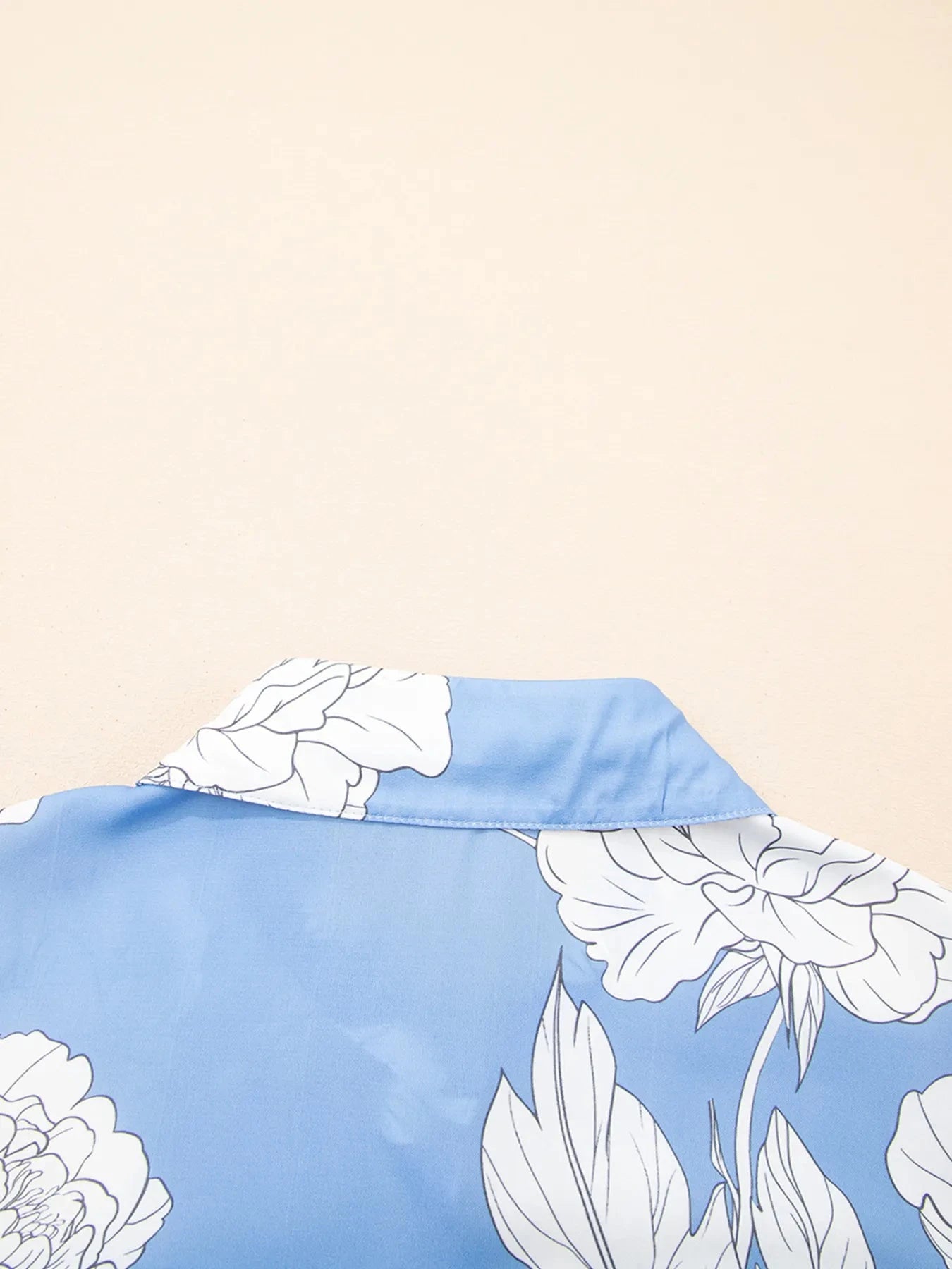 Floral Print Button Up Pleated Detail Puff Sleeve Shirt