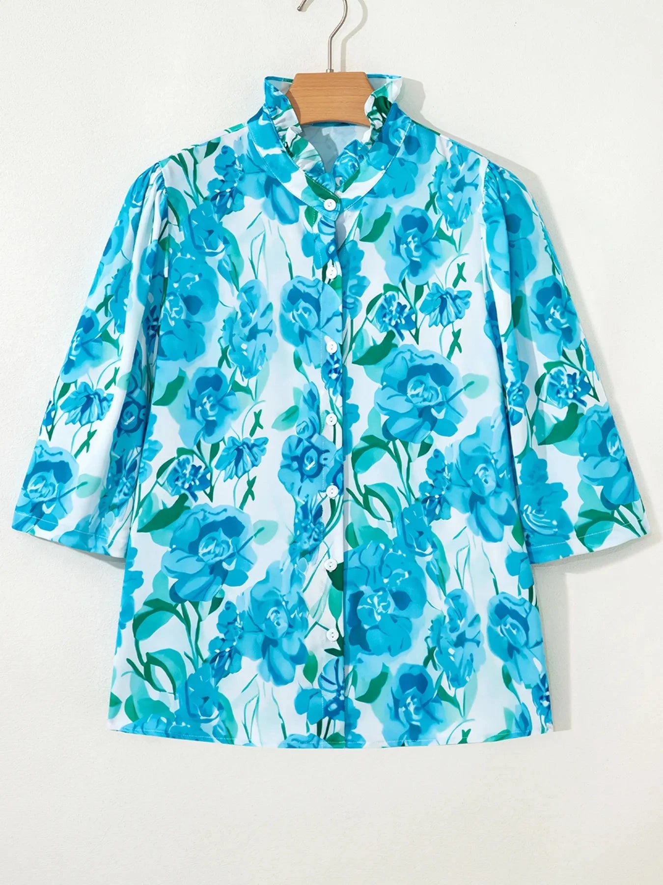 Floral Print Button-Up Shirt