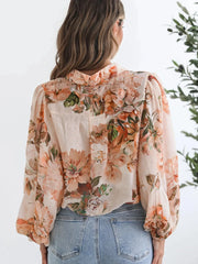 Floral Print Button-Up Shirt