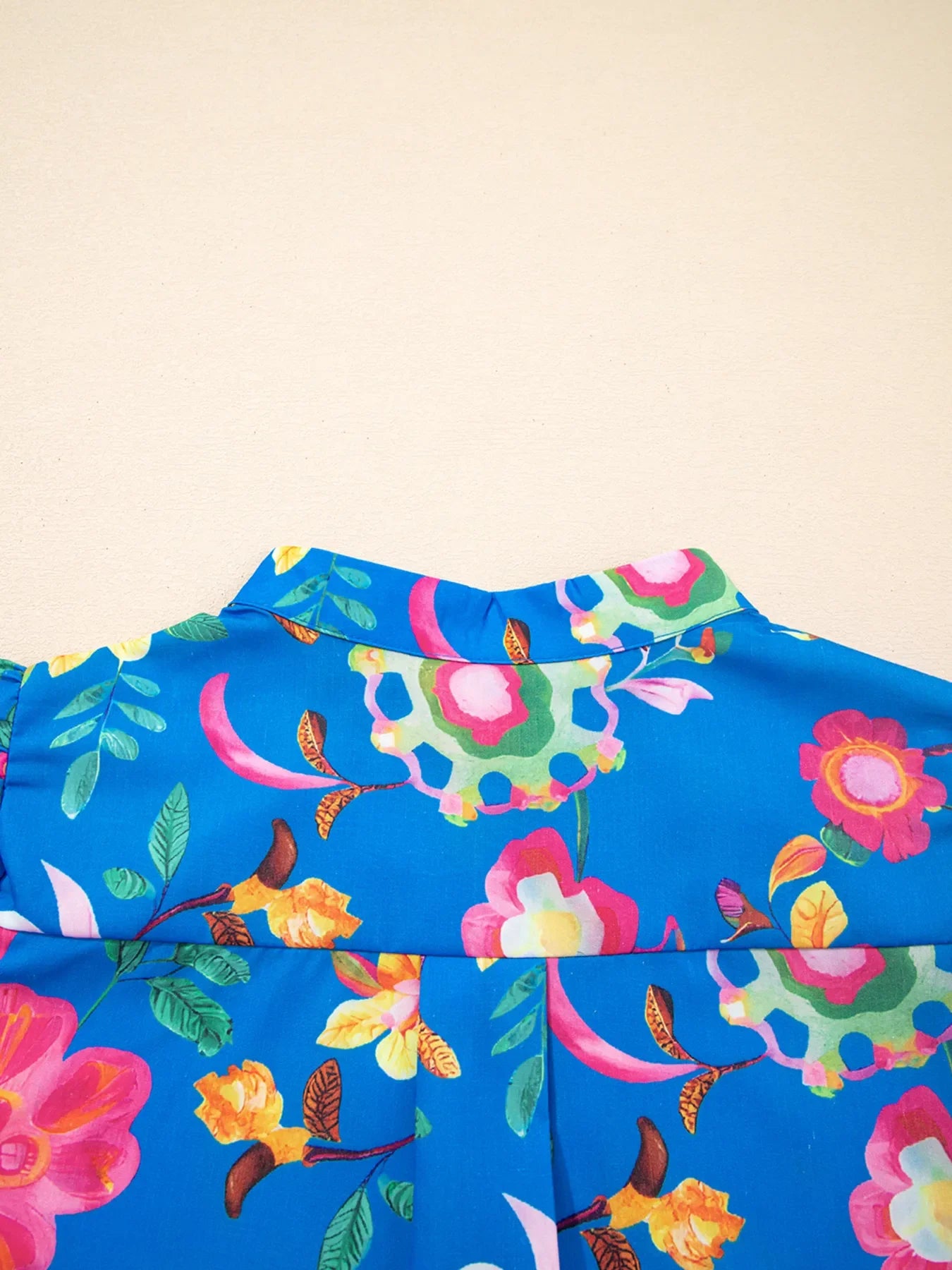 Floral Print Button-Up Short Sleeve Shirt