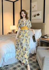 Floral Print Empire Waist Maxi Dress