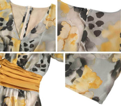 Floral Print Empire Waist Maxi Dress
