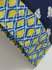 Floral Print Half Sleeve Contrast Trim Blouse