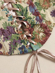 Floral Print Lace Up Tube Top