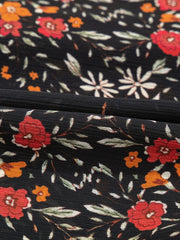 Floral Print Lantern Sleeve Loose Shirt