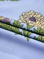 Floral Print Long Sleeve Tie Neck Blouse