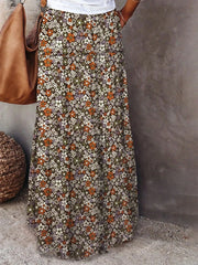 Floral Print Maxi Skirt