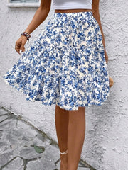 Floral Print Midi Skirt
