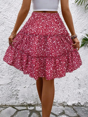 Floral Print Midi Skirt
