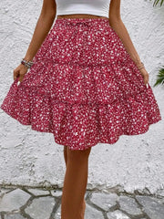 Floral Print Midi Skirt