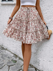 Floral Print Midi Skirt