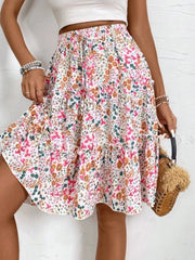 Floral Print Midi Skirt