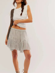 Floral Print Mini Skirt