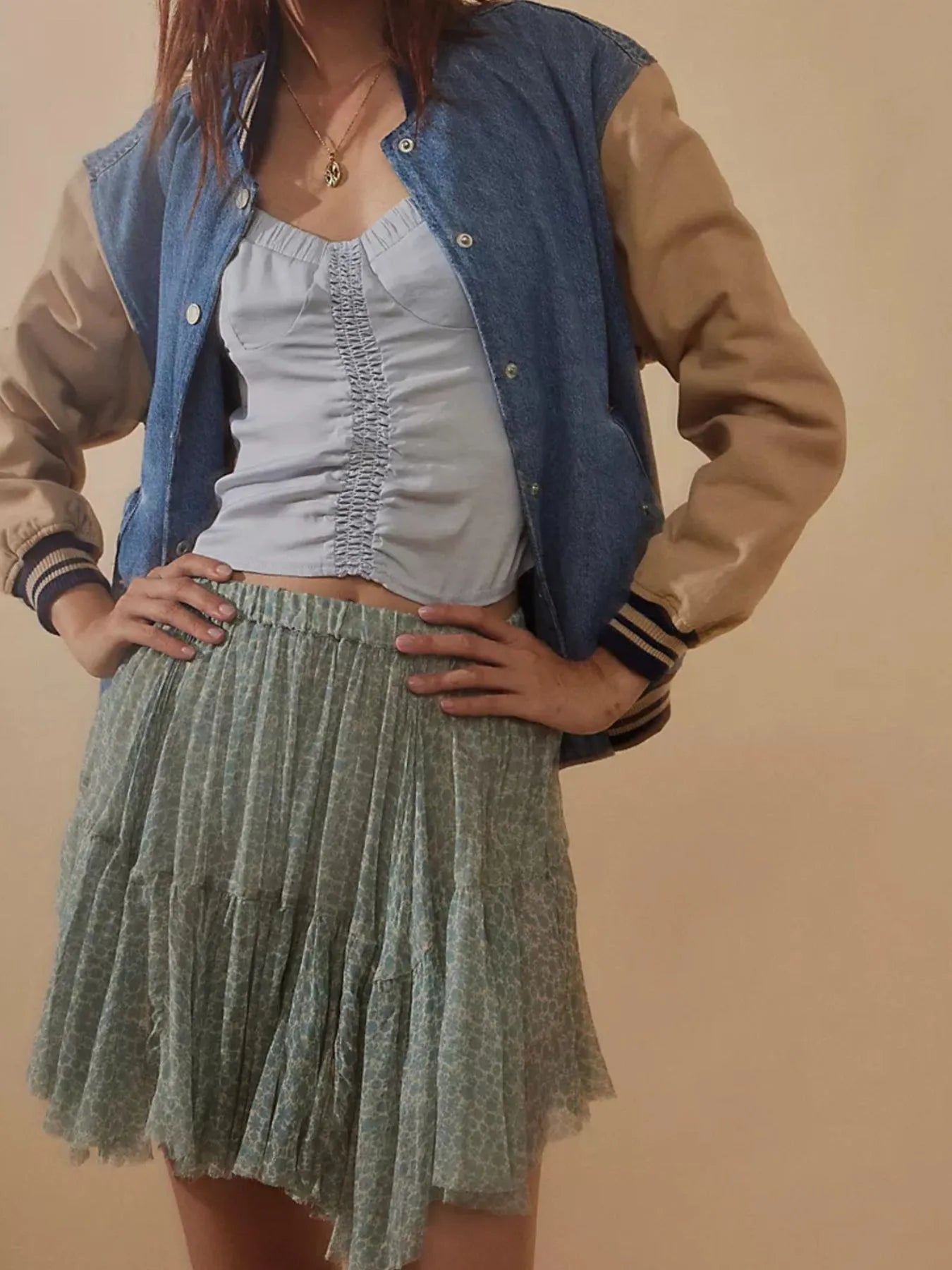 Floral Print Mini Skirt