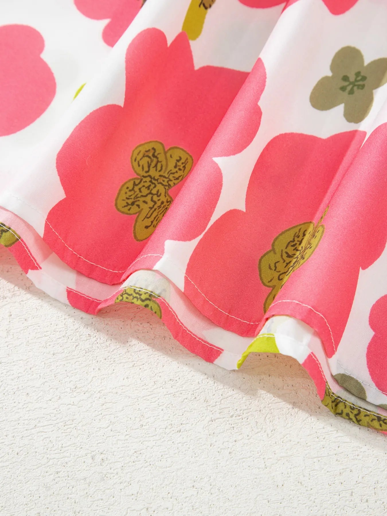 Floral Print Short Sleeve Blouse