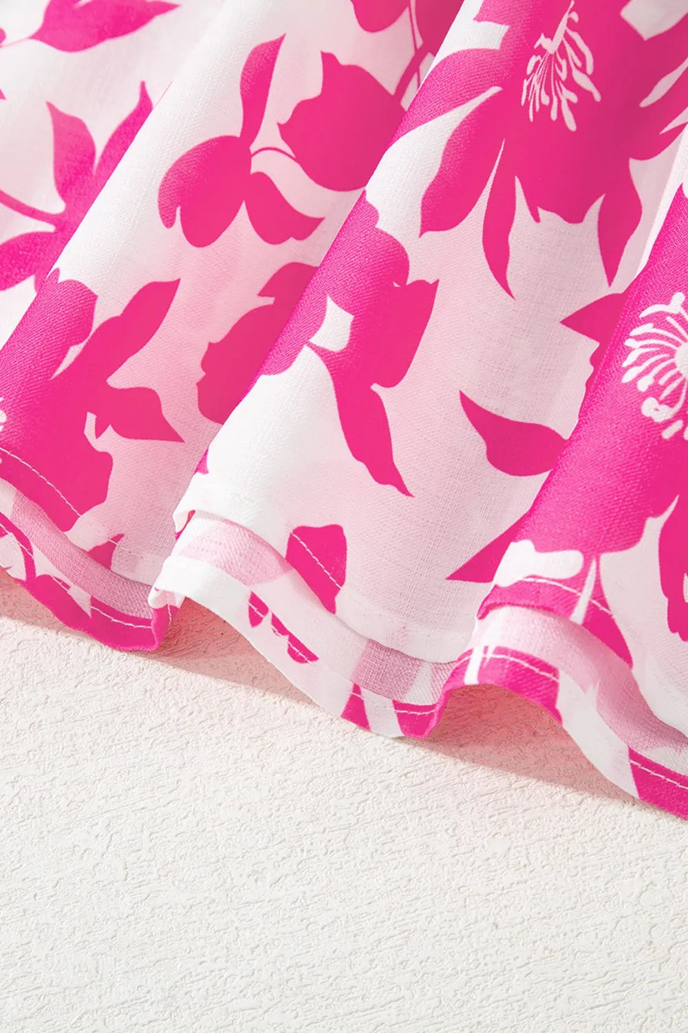 Floral Print Short Sleeve Casual Blouse