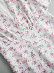 Floral Print Short Sleeve Dress