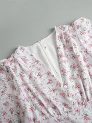 Floral Print Short Sleeve Dress