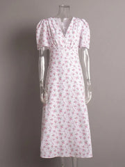 Floral Print Short Sleeve Dress