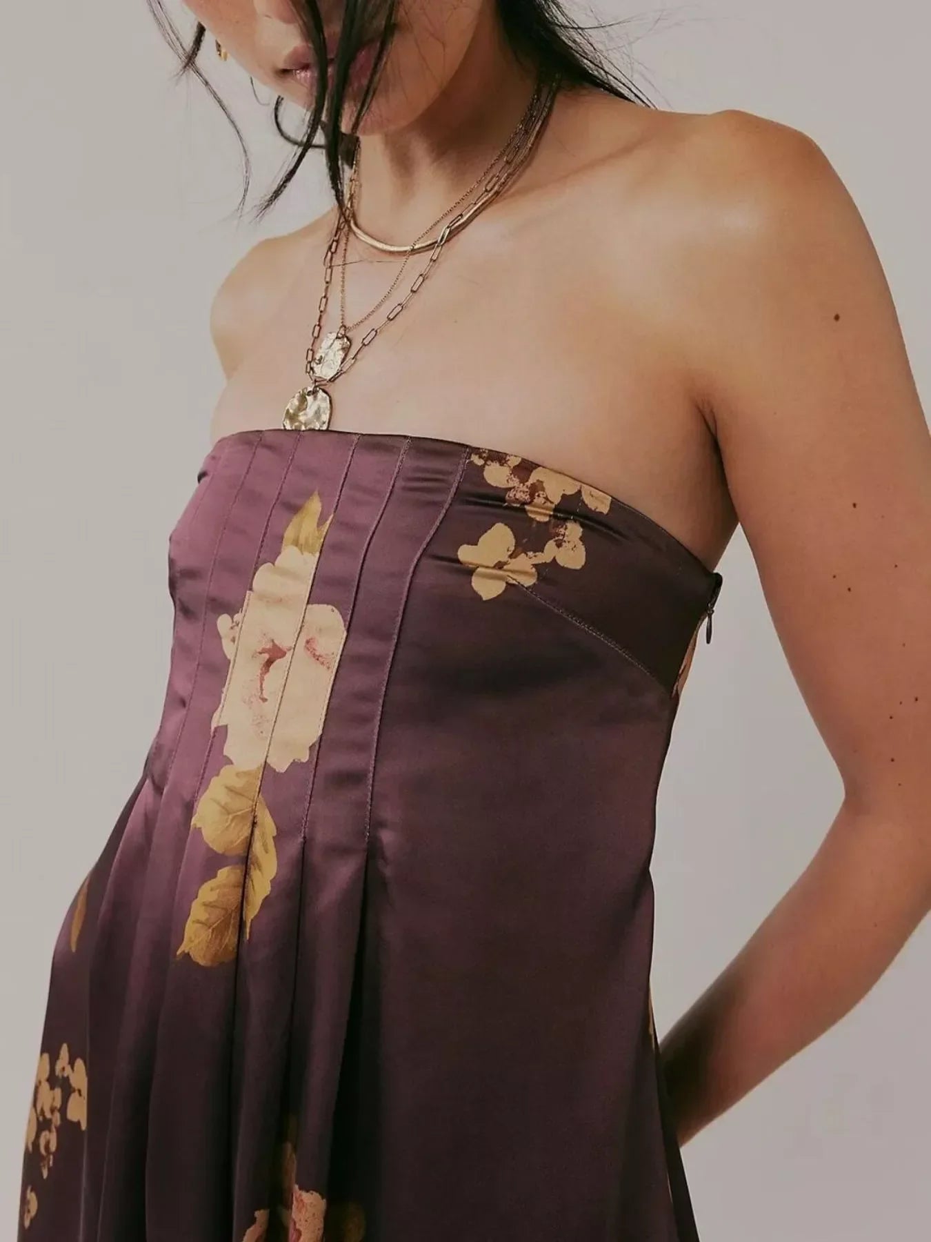 Floral Print Sleeveless Maxi Dress