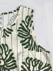 Floral Print Sleeveless Summer Mini Dress