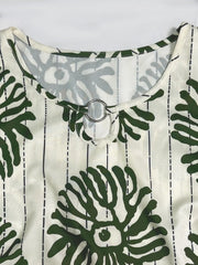 Floral Print Sleeveless Summer Mini Dress