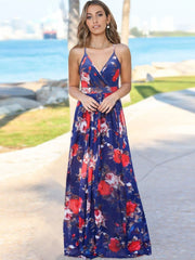 Floral Print Spaghetti Strap Maxi Dress