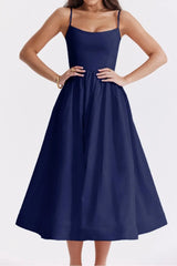 Floral Print Spaghetti Strap Midi Dress