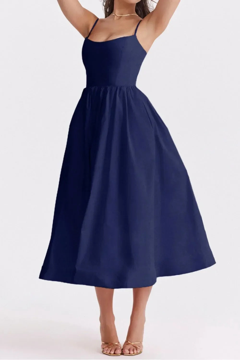 Floral Print Spaghetti Strap Midi Dress