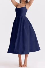 Floral Print Spaghetti Strap Midi Dress