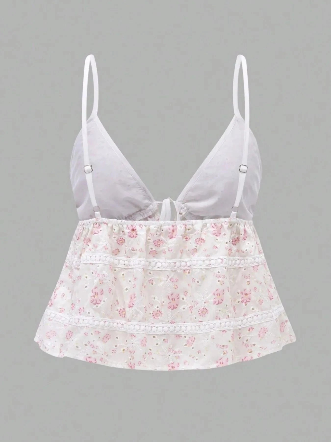 Floral Print Tie Front Cami