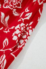 Floral Printed Spaghetti Strap Empire Waist Maxi Dress