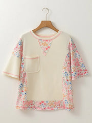 Floral Round Neck Relaxed Fit T-Shirt