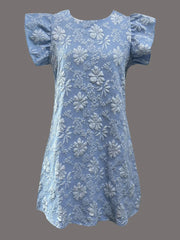 Floral Ruffle Sleeve Summer Dress